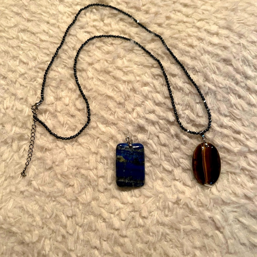 Brand new hemotie chain and pendants real gems
